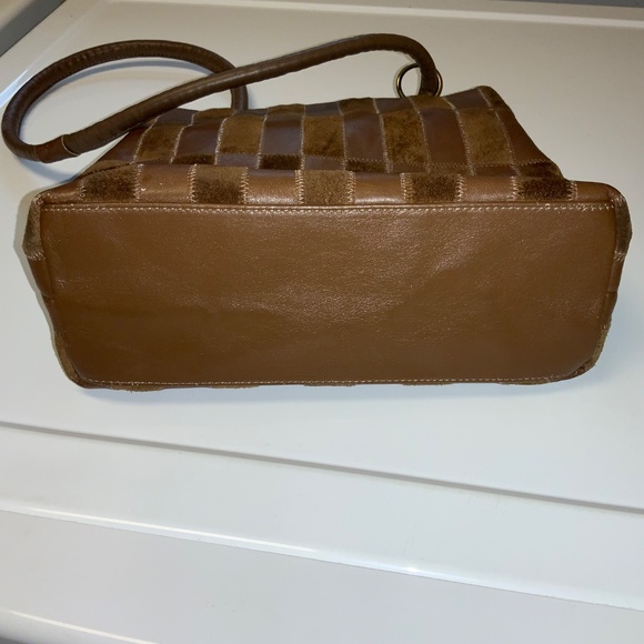 Vintage Judi Simon USA Leather & Suede Patchwork Handbag - Picture 10 of 16